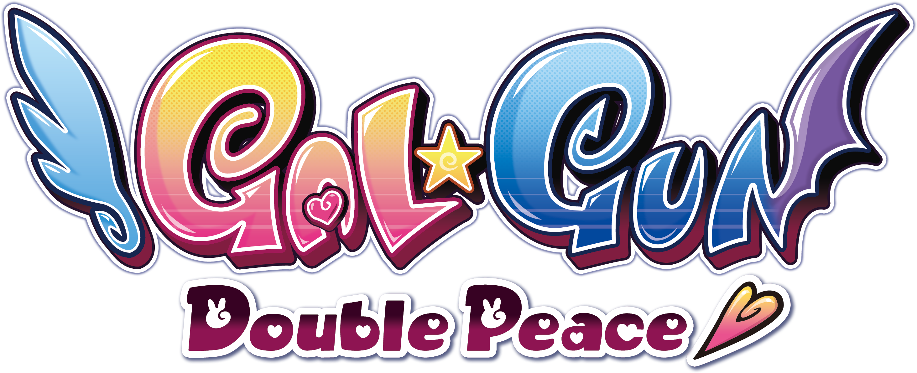 Double Peace - Gal Gun Pc Game (3131x1278), Png Download