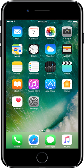 Apple Iphone 7 Plus - Apple Iphone 7 Plus 128gb Jet Black Mobile Phone (550x620), Png Download