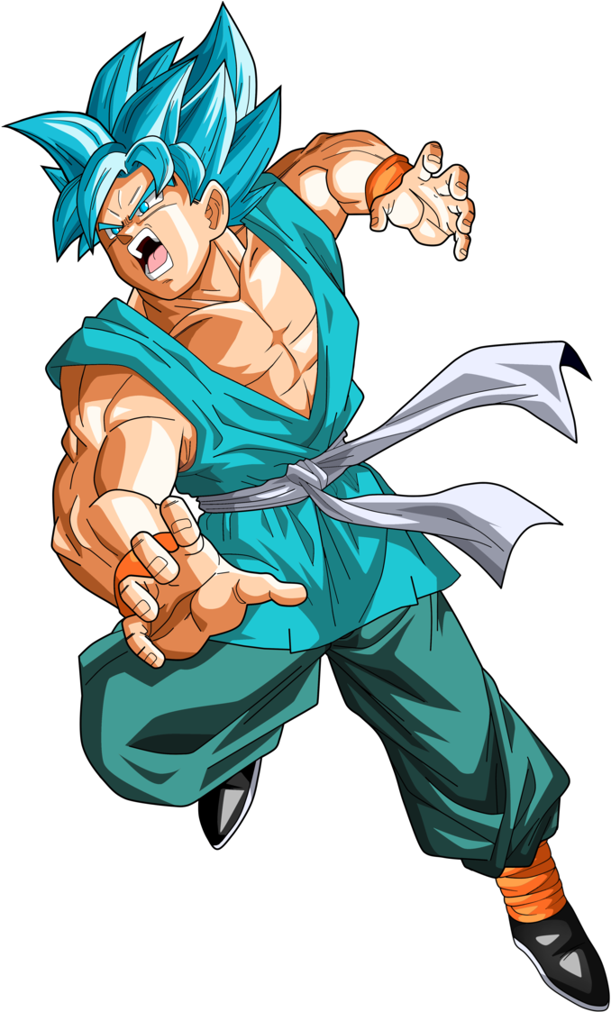 Goku Gt Ssj Blue (711x1124), Png Download