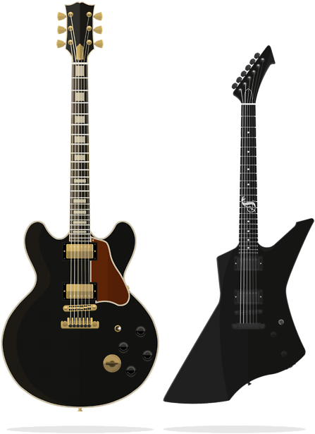 Flat Guitars Png Download - Epiphone Es 339 Pro Black P90 (500x648), Png Download