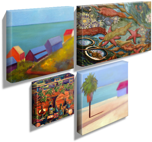 Canvas And Watercolor • Stretch Bars Optional - Alt Attribute (564x500), Png Download