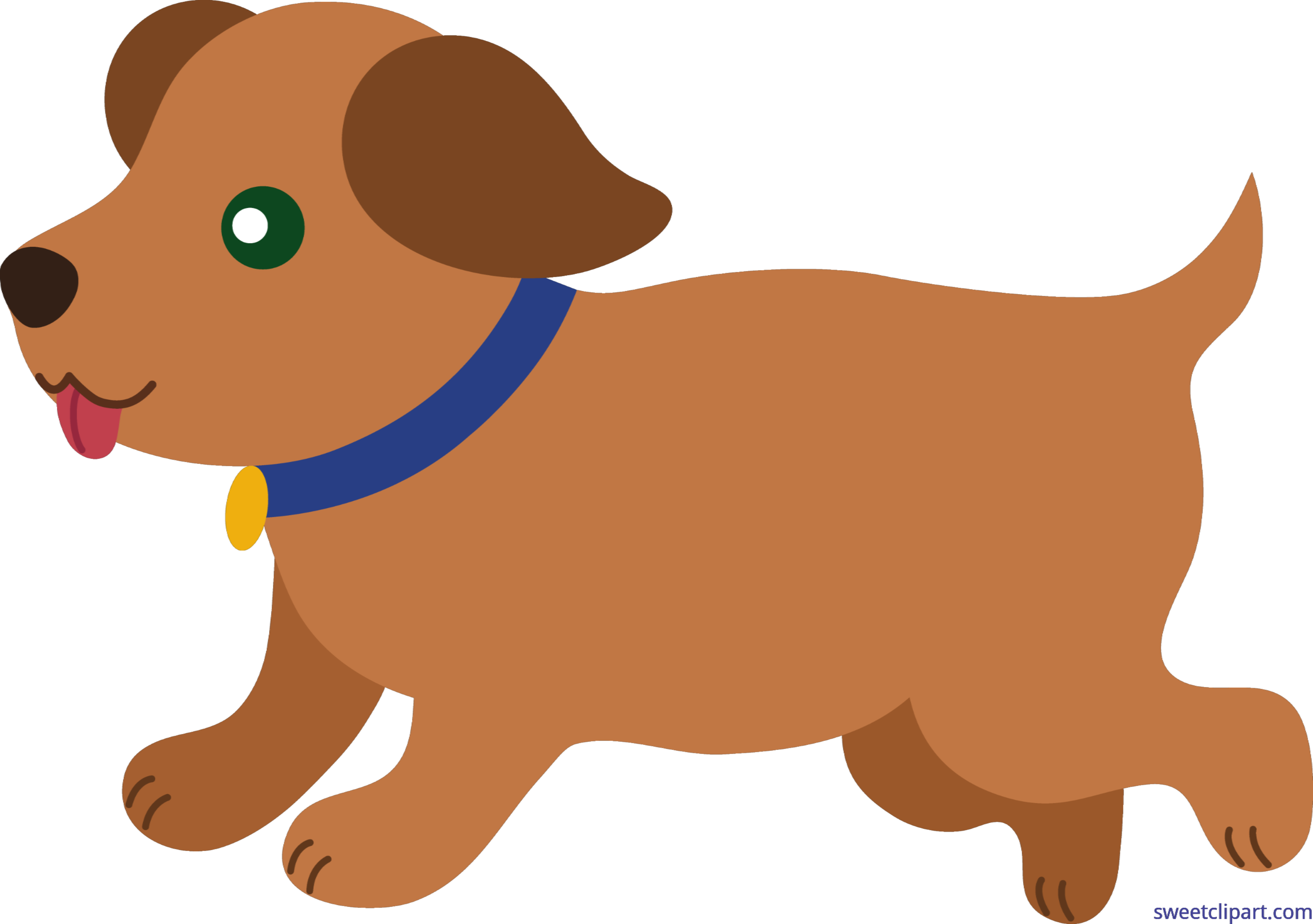 Puppy Brown Clip Art - Pup Clipart (7297x5136), Png Download