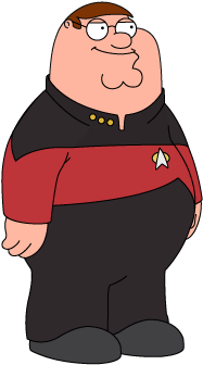 Starfleet Peter - Family Guy (306x396), Png Download