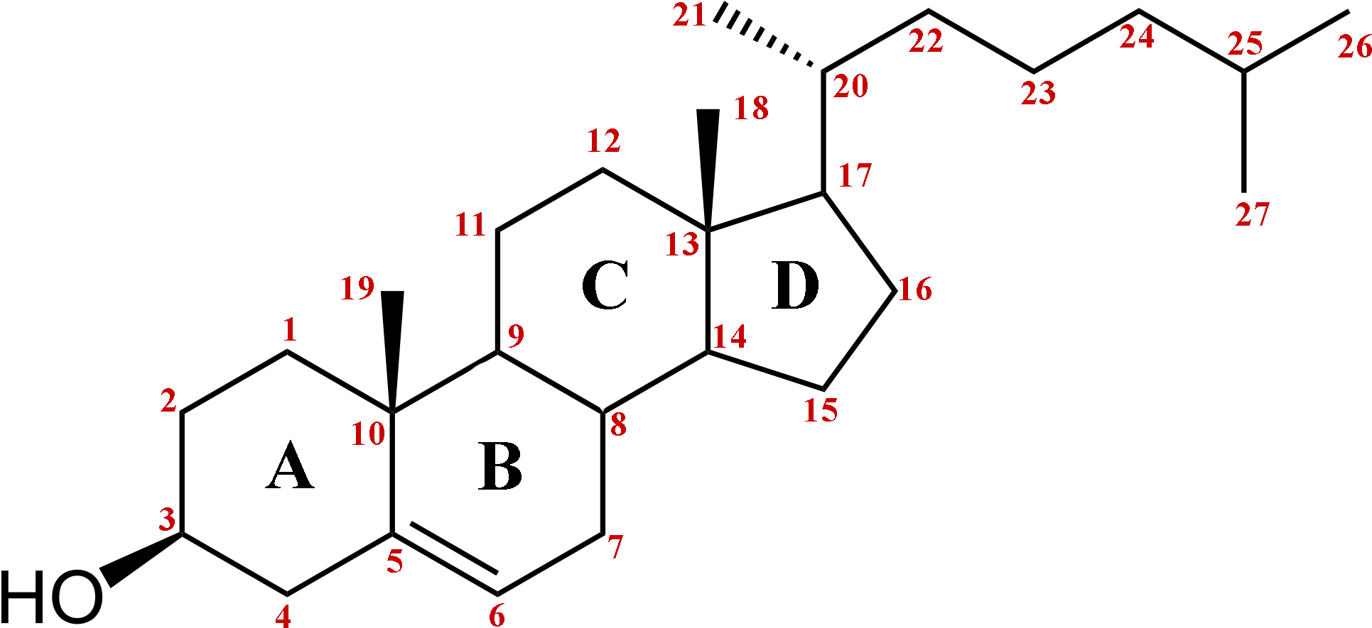 Collana Thug Life Png - Stereocenters In Cholesterol (2000x925), Png Download