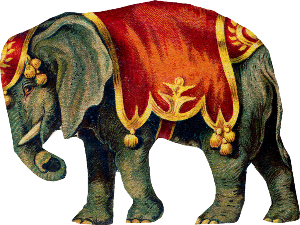 Riverrose Greatestshow Elephant - Vintage Circus Clipart Free (1024x770), Png Download