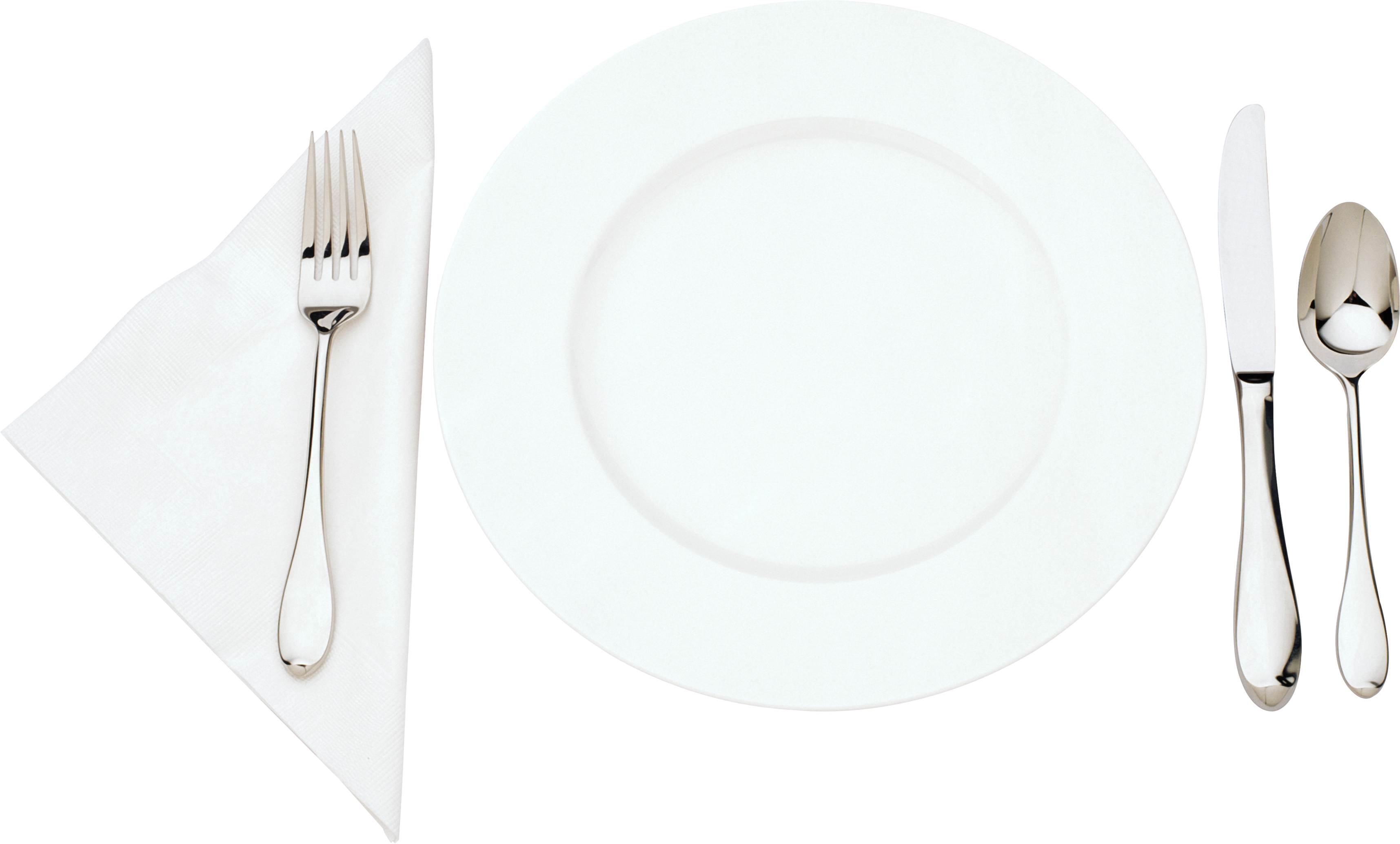 Plate Cutlery - Restaurant Plate Png (3000x1809), Png Download