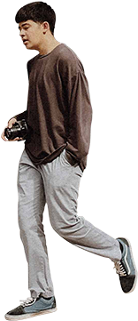 Png Asian Person Walking (275x480), Png Download