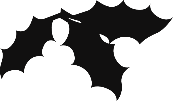 Image Black And White Library Christmas Holly Clipart - Christmas Day (600x349), Png Download