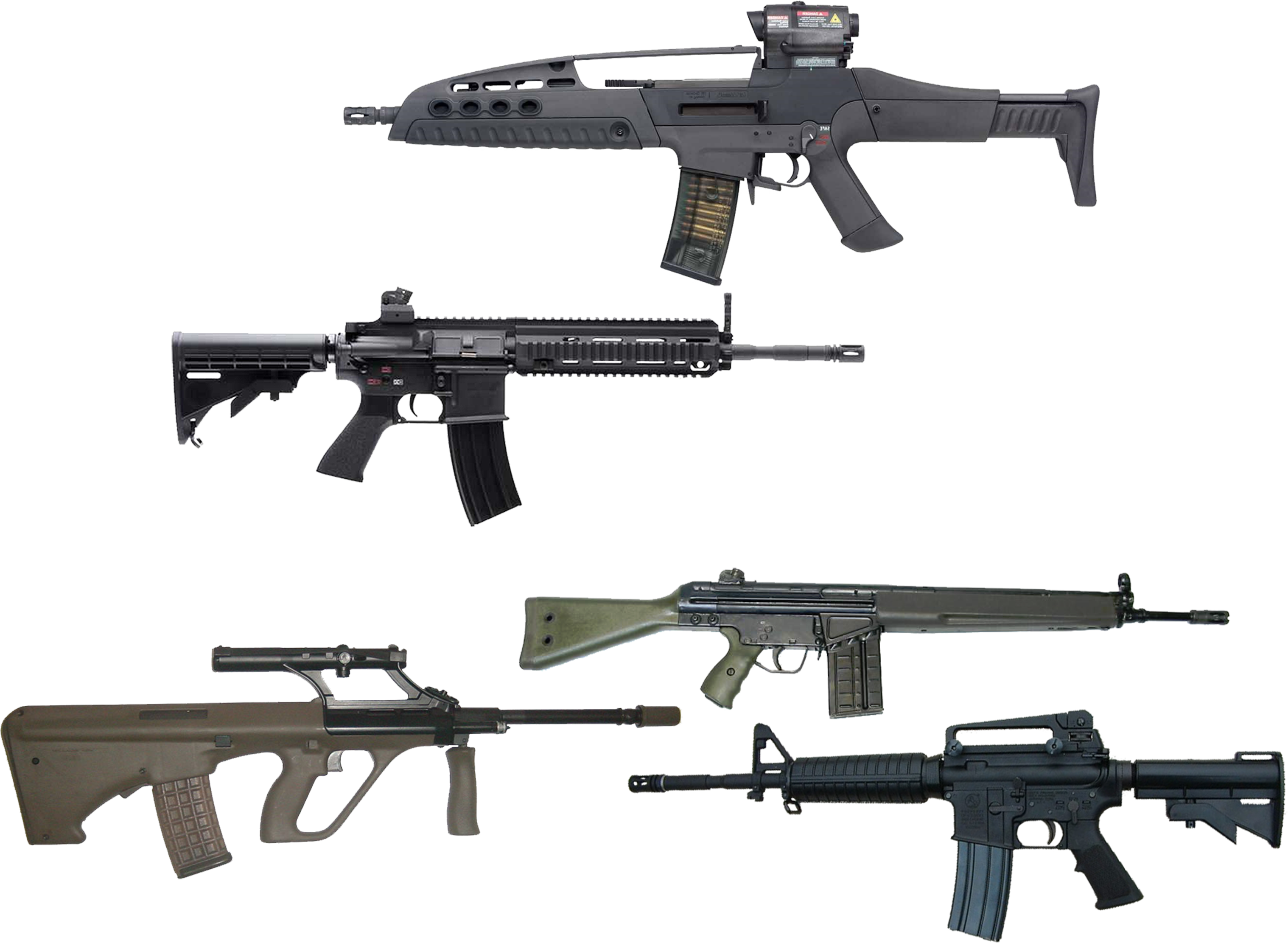 Weapon Airsoft M - Airsoft Gun Vector (3036x2222), Png Download