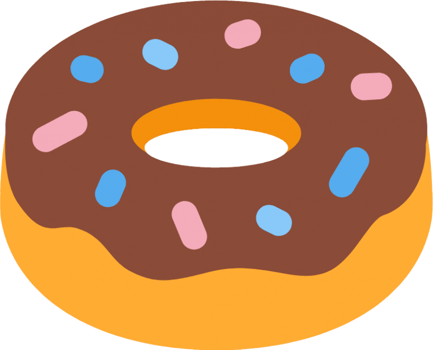 Free Png Donut Png Images Transparent - Cartoon Donut Transparent Background (851x687), Png Download