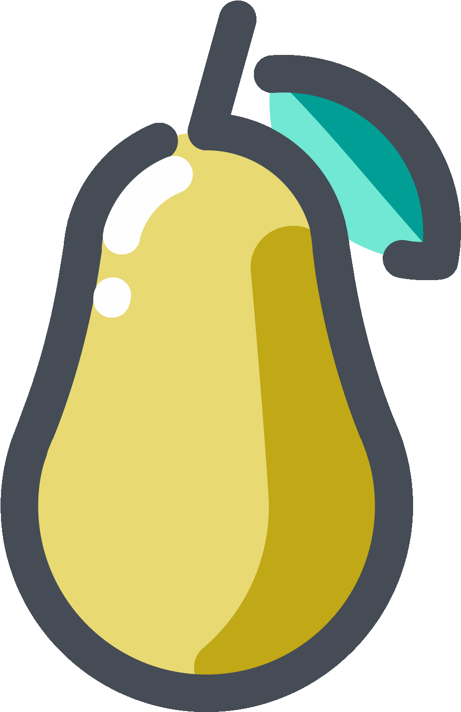 The Icon Is Shaped Like An Oval But The Bottom Half - Drawing (1600x1600), Png Download