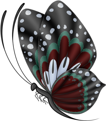 ‿✿⁀butterflies‿✿⁀ - Mariposa Pintura En Tela (484x533), Png Download