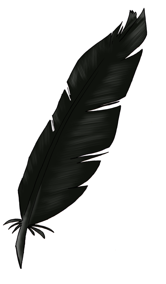 Black Feather By Uniquorned On Deviantart Png Freeuse - Black Feather Png (600x1009), Png Download
