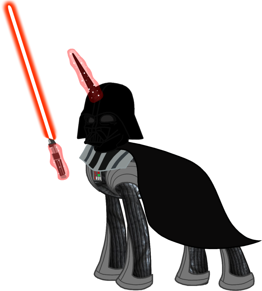 Artist Bluepegasuspony Crossover Artistbluepegasuspony - My Little Pony Darth Vader (927x1024), Png Download