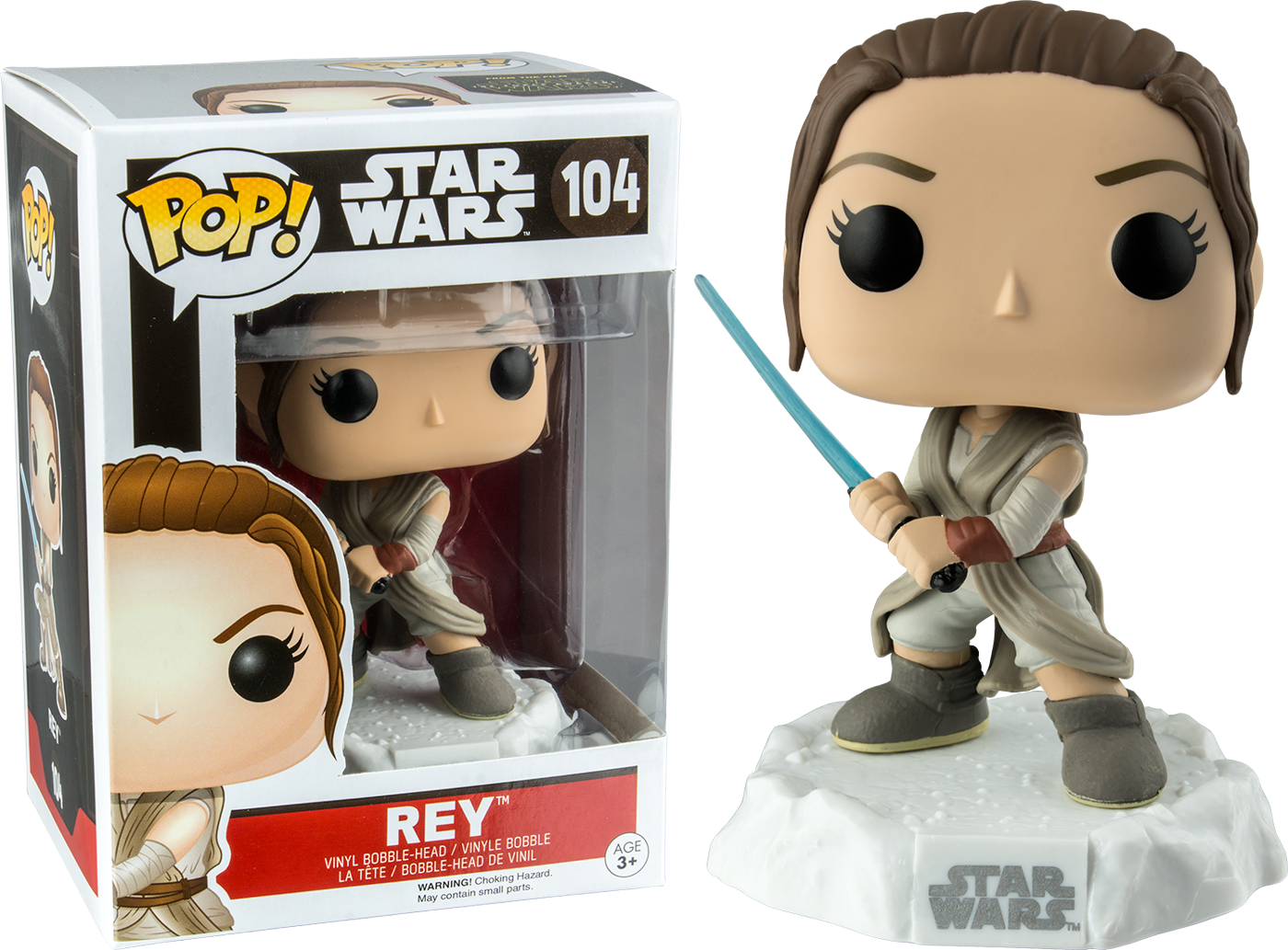 Star - Rey The Force Awakens Pop (1400x1033), Png Download