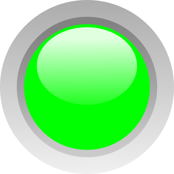 Green Circle Button Svg Clip Arts 600 X 600 Px (600x600), Png Download