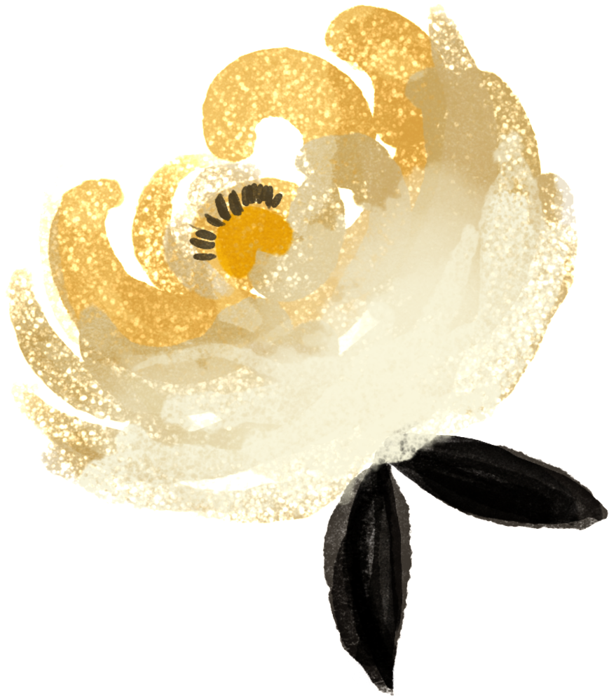 Hand-painted Golden Tea Flower Png Transparent - Portable Network Graphics (1024x1024), Png Download