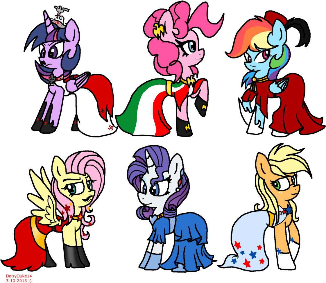 Adolf Hitler, Alicorn, Applejack, Artist - Ww2 Mlp Hitler Mussilini Hirohito (1128x1024), Png Download
