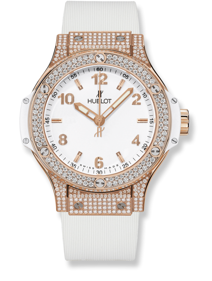 Big Bang Gold White Pavé - Hublot Ladies Watch Price (1000x1000), Png Download
