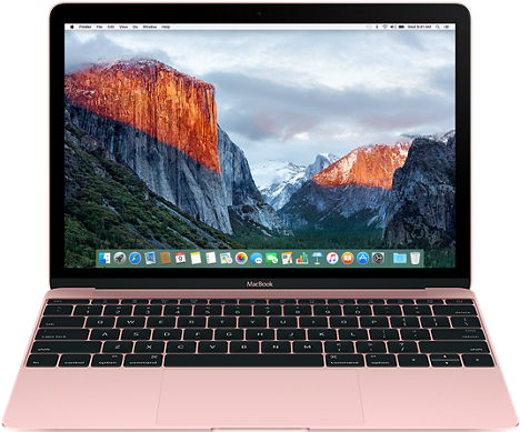 Apple Macbook 12'' Retina Core M3 - Macbook 12 Inch 256gb Rose (470x556), Png Download