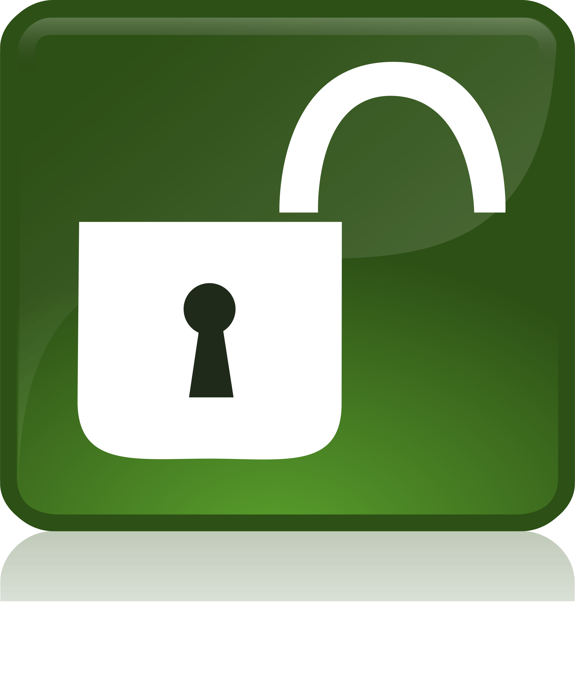 Big Image - Green Lock Open Png (1976x2333), Png Download