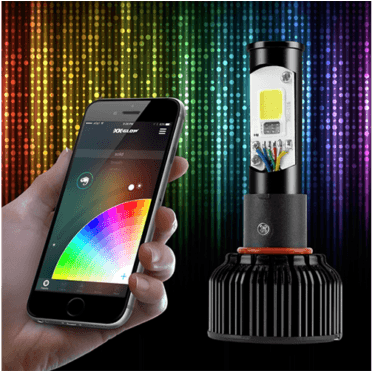 2 In 1 Led Headlight Bulb Kit- Xkchrome Smartphone - Xkglow Demon Eye H7 Led Headlight Bulbs (pr) (560x370), Png Download