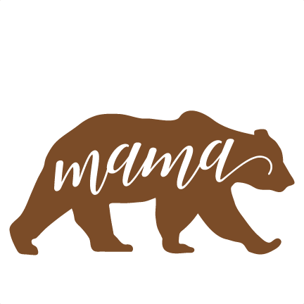 Mama Bear Svg Cuts Scrapbook Cut File Cute Clipart - Mama Bear Svg Free (432x432), Png Download
