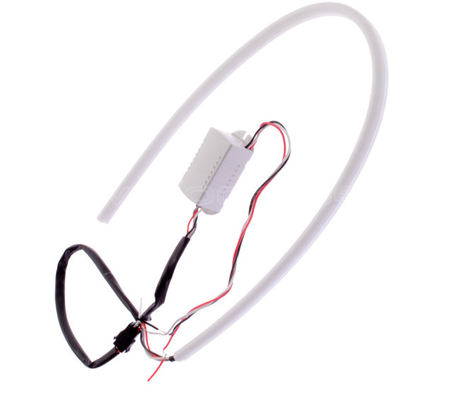 Led Stripe Headlamp , Devil Eyes 12v - Motorcycle (650x650), Png Download