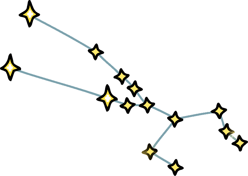Clip Art Black And White Library Stars Scribblenauts - Taurus Star Constellation Png (800x569), Png Download