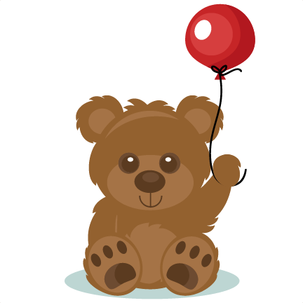 Birthday Bear Svg Scrapbook Cut File Cute Clipart Files - Bear Birthday Cute (432x432), Png Download