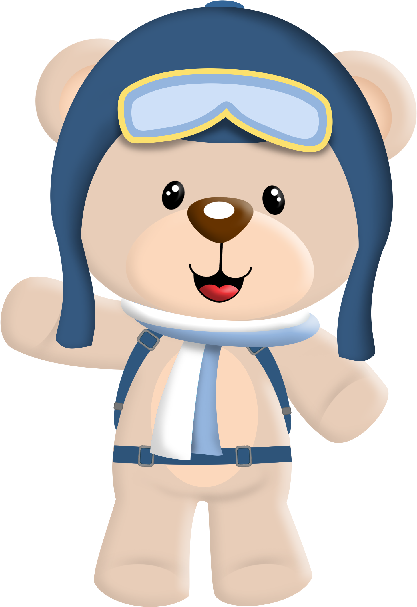 Aviador - Ursinho Aviador (1703x2302), Png Download