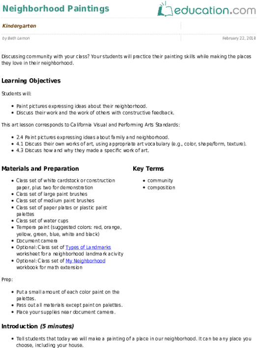 Neighbourhood Paintings - Experiment Using The Scientific Method For Grade K (557x731), Png Download