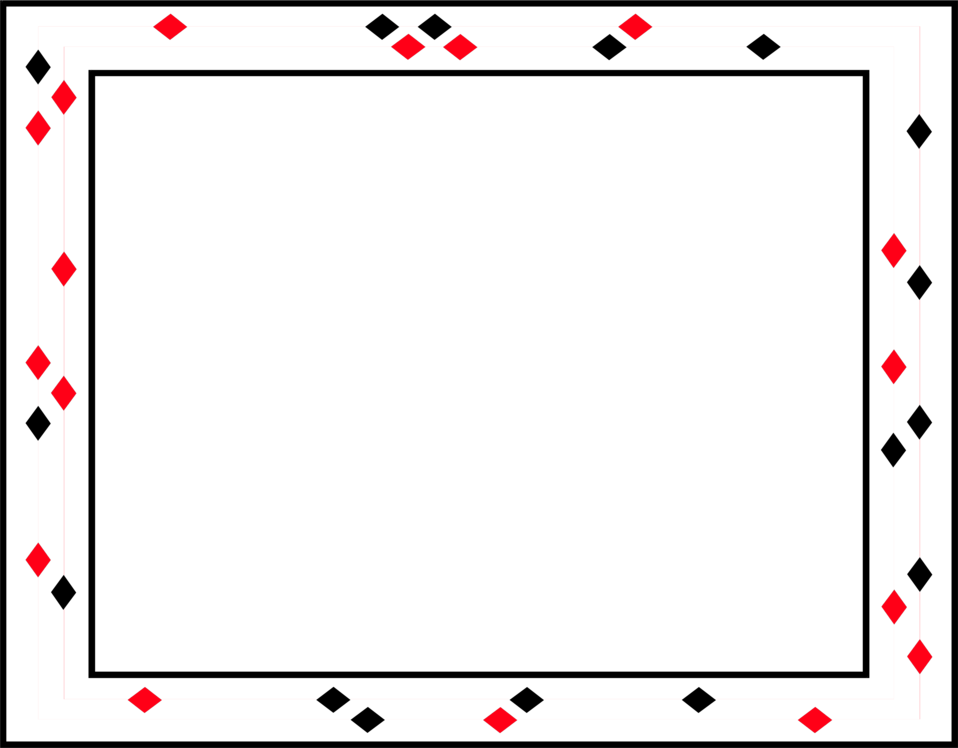 Free Stock Photo Illustration Of A Blank - Red Black And White Border (958x748), Png Download