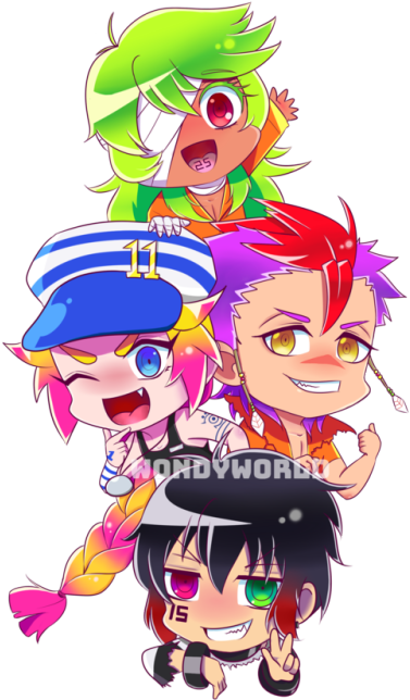 Prison With Bright Colors And Sparkles, That's What - Nanbaka Chibi (500x666), Png Download