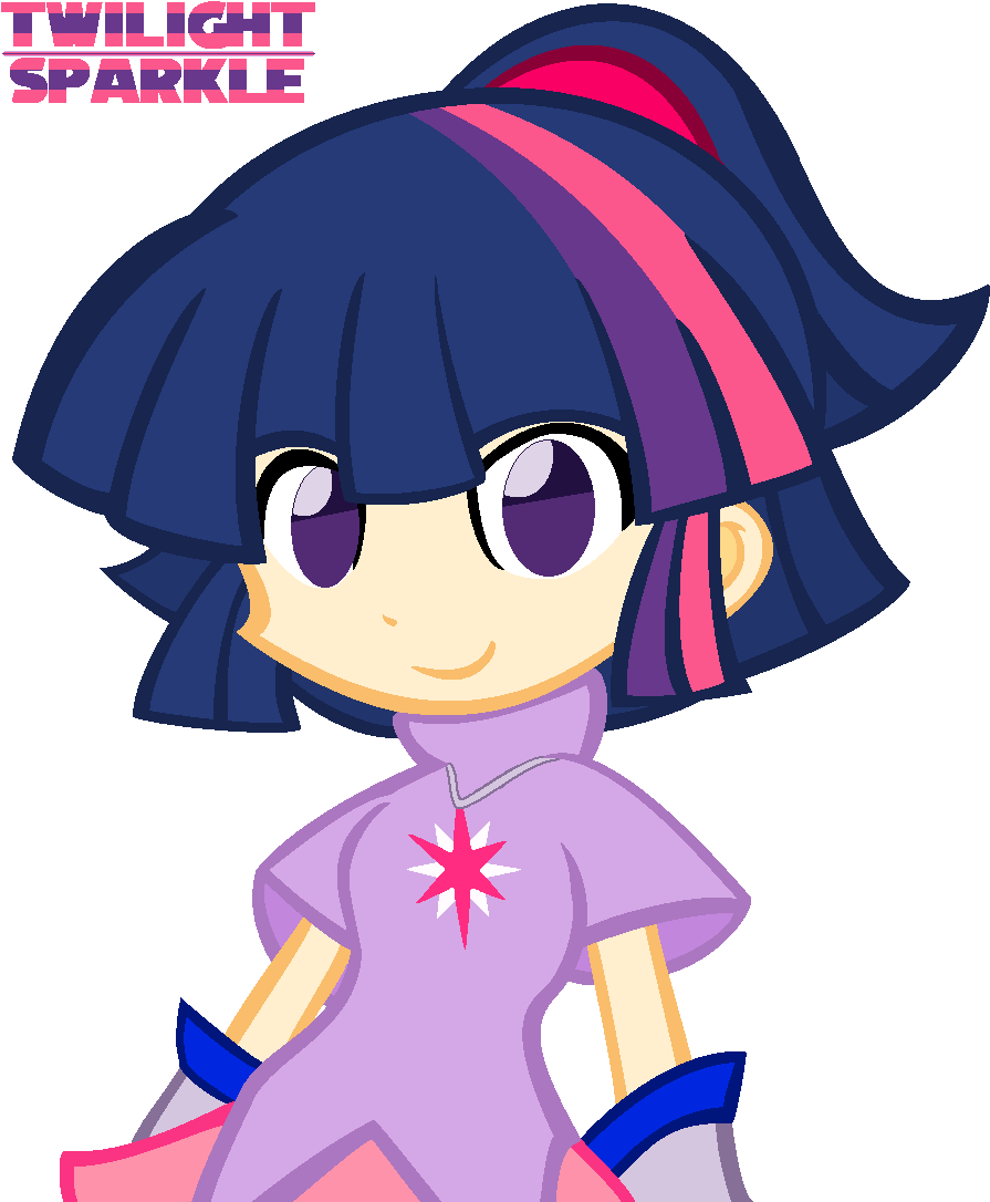 Twilicht Sparkle Clip Art Purple Violet Pink Cartoon - Mlp Puyo Puyo (910x1086), Png Download