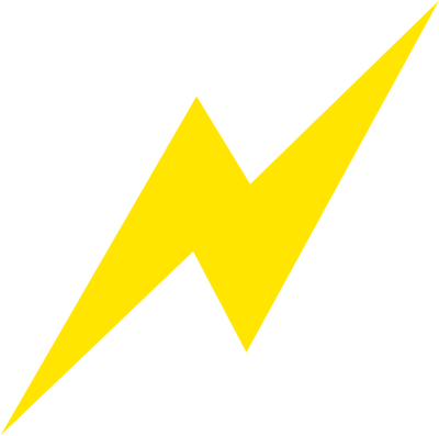 New Images 2018 Lightning Bolt Clipart Black And White - Power Bolt Logo (400x397), Png Download
