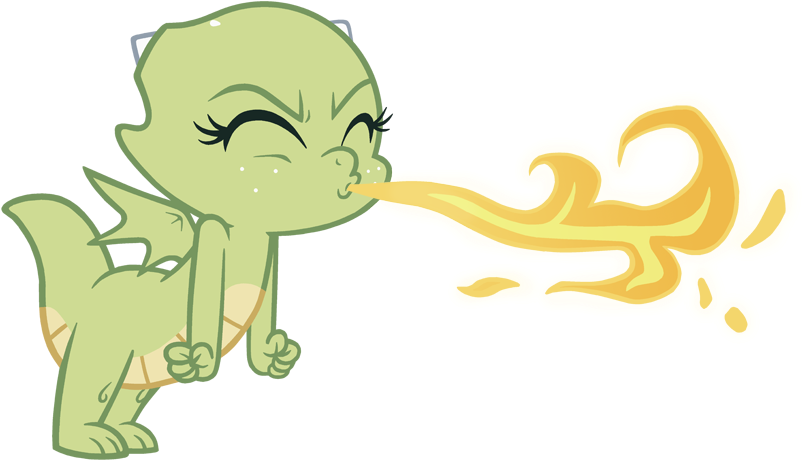 Jade Breathing By Queencold - Cute Fire Breathing Dragon (900x559), Png Download