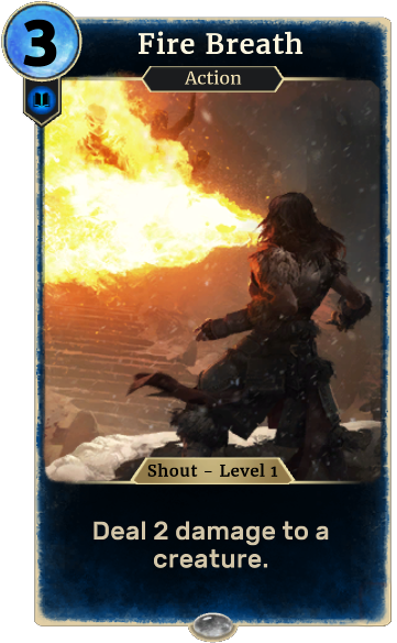 Fire Breath - Barbas Elder Scrolls Legends (409x663), Png Download