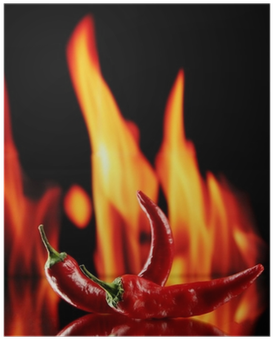 Royalty Free Library Red Hot Peppers On Background - Fire (400x400), Png Download