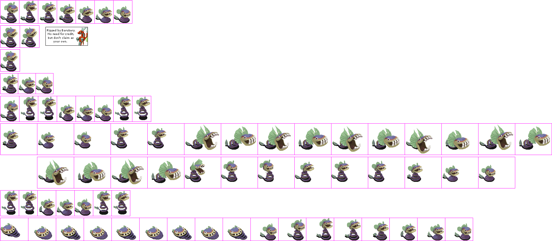 Click For Full Sized Image Bad Coil - Breath Of Fire Characters Sprites (1860x820), Png Download