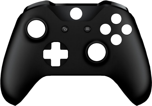 Shell Front Black - Xbox One Controller Silhouette (540x375), Png Download