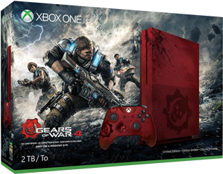 Xbox One S 2 Tb Console - Xbox One 2tb Gears Of War (350x438), Png Download