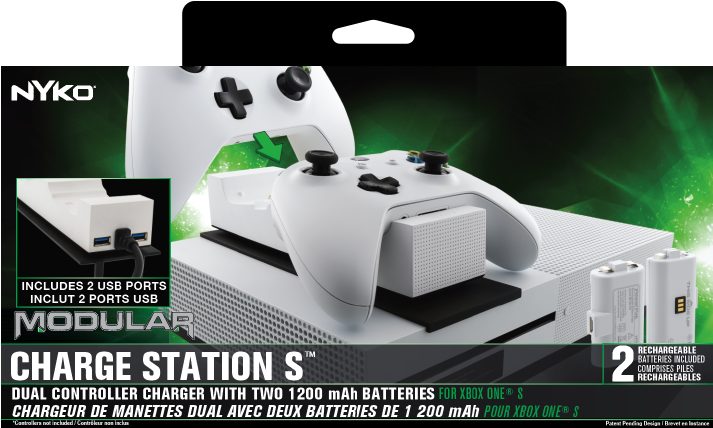 Modular Charge Station S For Xbox One® S - Nyko Xbox One S Modular Charge Station (xbox One) (1024x768), Png Download