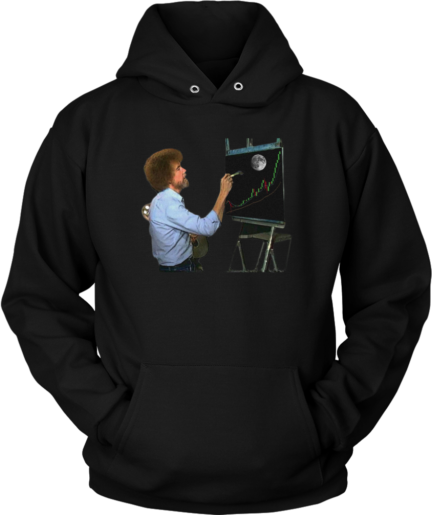 Bob Ross Crypto Night Painting Hoodie - Xxx Revenge (1024x1024), Png Download