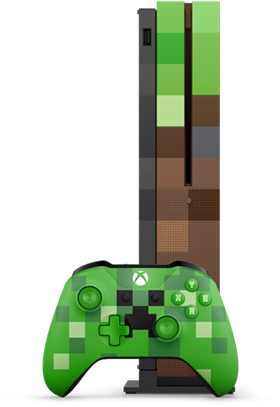 Alongside This Mighty Minecraft Machine, You Get A - Xbox One S Console 1tb Minecraft Limited Edition (748x421), Png Download