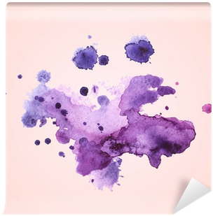 Watercolour Blots, Splash, Vector Illustration Wall - Free Purple Watercolour Transparent Background (400x400), Png Download