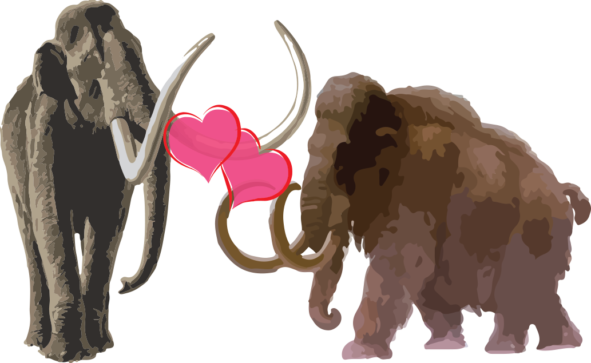 30 Years Of Genetics - Columbian Mammoth And Woolly Mammoth (591x363), Png Download