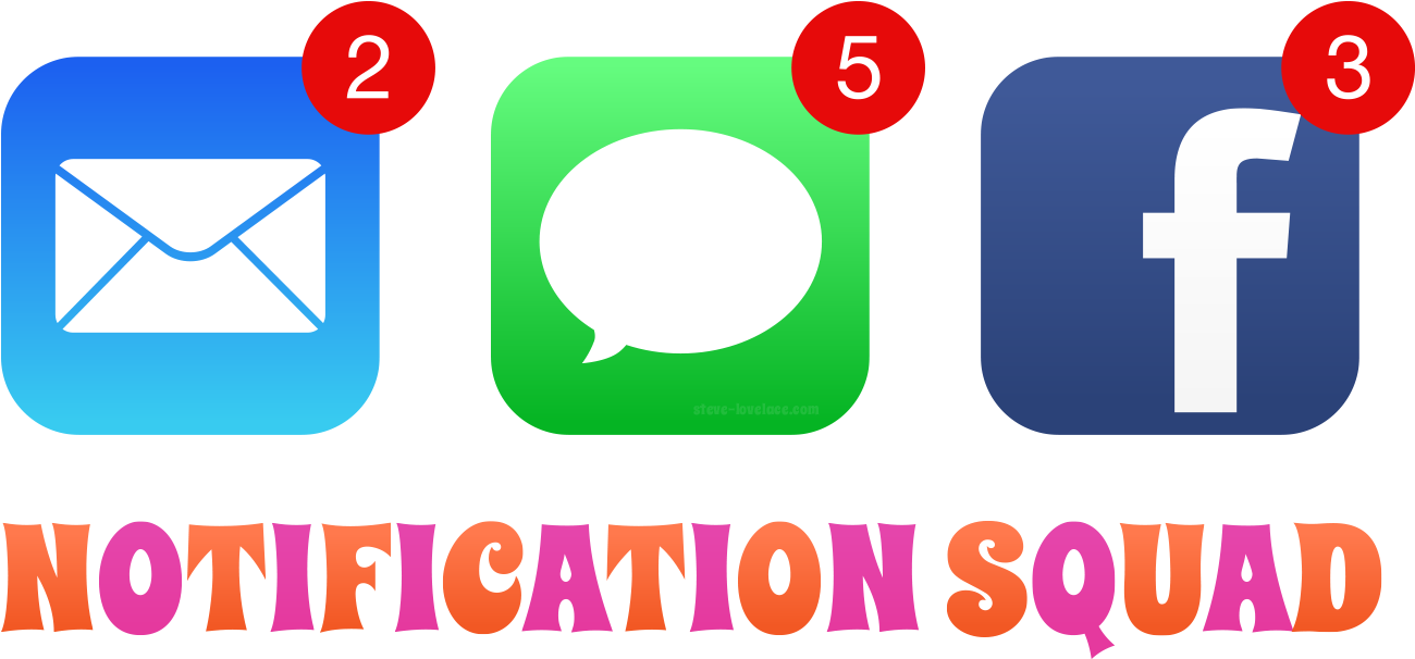 Notification Squad Icons - Messages (1500x750), Png Download