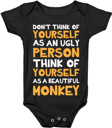 Beautiful Monkey Baby Onesy - Funny Insults (484x484), Png Download