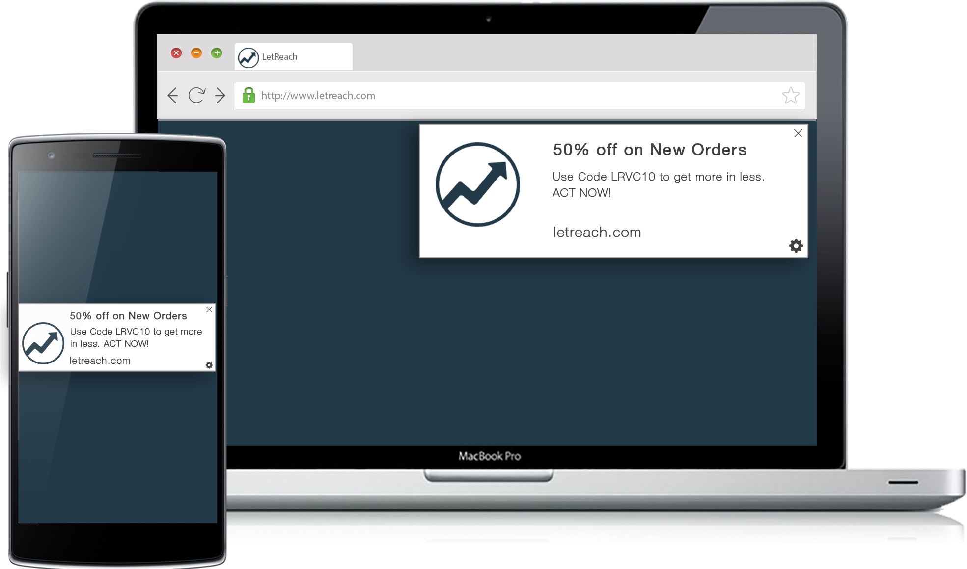 Chrome Push Notifications - Web Push Notifications (2000x1163), Png Download